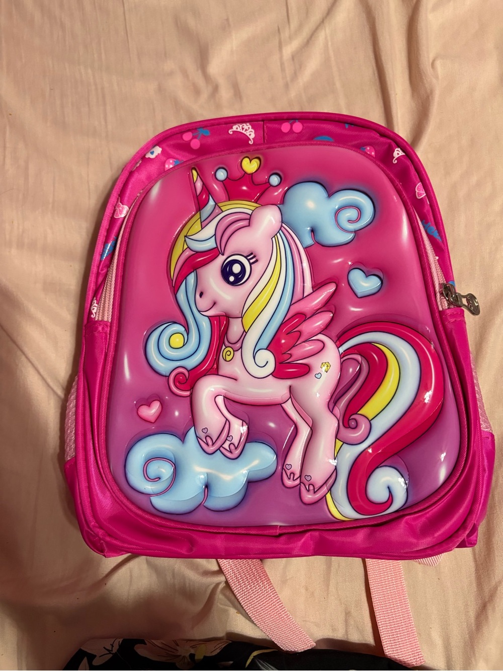 Girls Pink Unicorn Backpack for Kids small